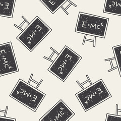 e mc2 doodle seamless pattern background