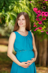 Fototapeta premium Pregnant woman belly pregnancy girl 
