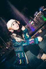 Fototapeta premium Asian Winter fashion girl Korea