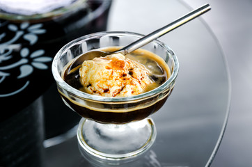 Affogato, Cup of Affogato with ice cream