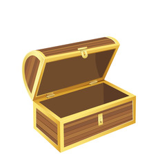 Opened antique chest