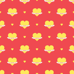 A pattern of hearts