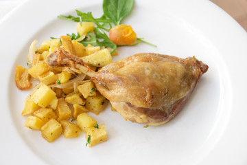 duck confit with  potato