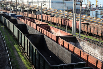 empty freight train