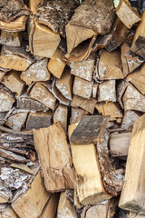 Firewood is any wooden material that is gathered and used for fuel.  Household plot. Dacha.