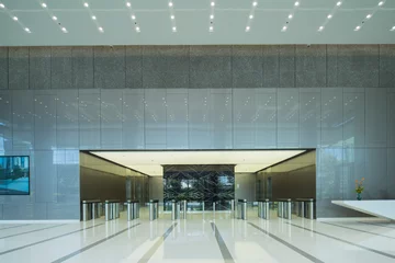 Cercles muraux construction de la ville Interior of office's lobby