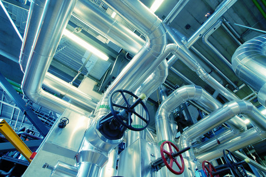 Industrial zone, Steel pipelines and valves