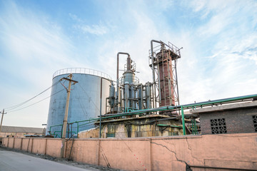 Obraz premium old industrial chemical plant