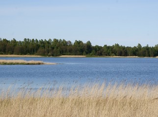 Baltic sea.coast and view at Hel cape from Wladyslawowo town