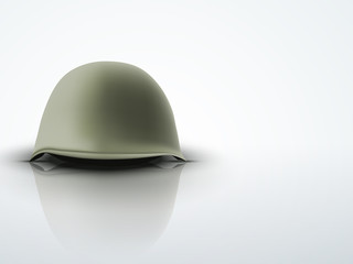 Background with Military classic helmet vector