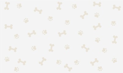 Seamless background with bone and footprint dog, background, wallpaper, graphic design, illustration