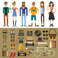 People characters. Vector flat illustration 