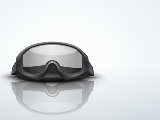 Light Background Military black goggles vector illustration