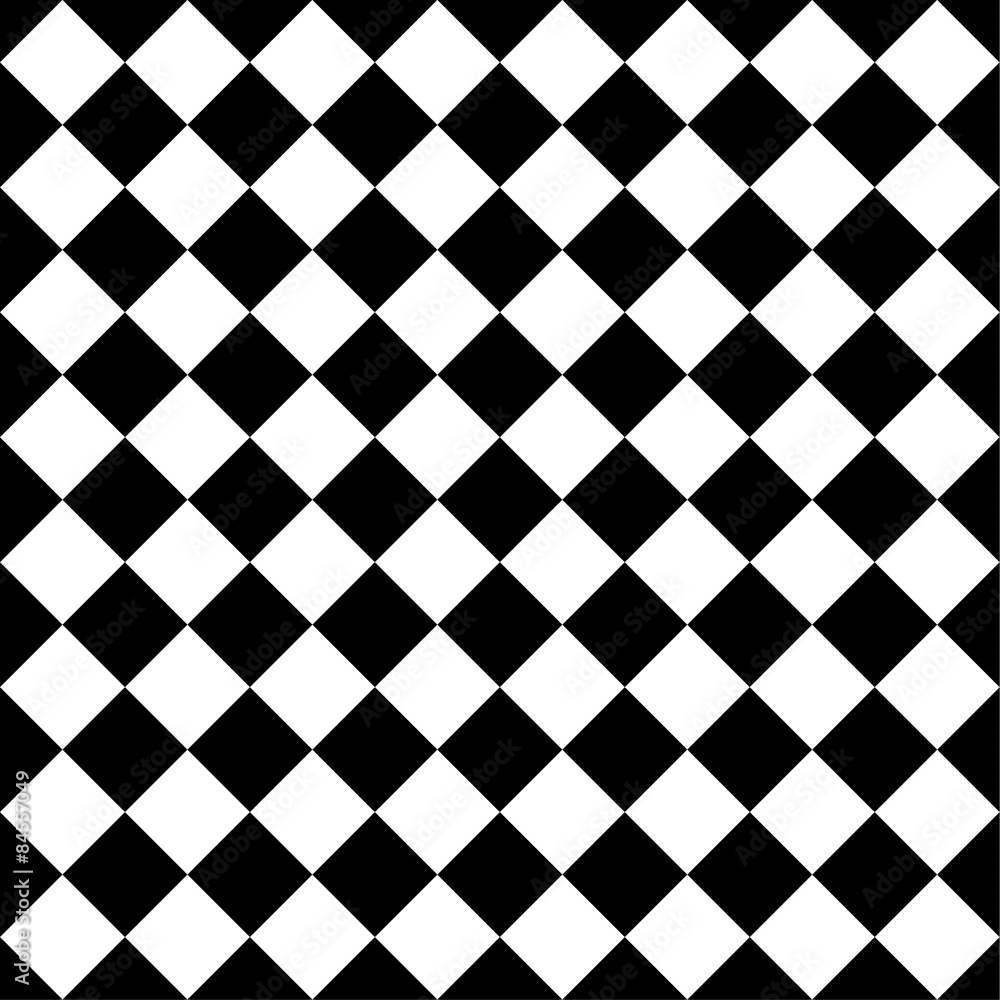 Fototapete seamlessly repeatable vector pattern. checkered (chequered) back