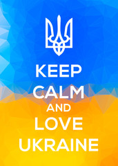 Ukranian trident patriotic keep calm illustration
