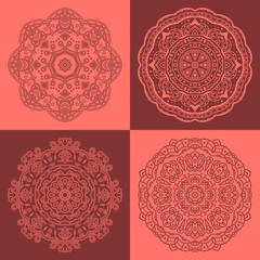 Round oriental ornaments