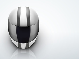 Light Background High quality white motorcycle helmet vector