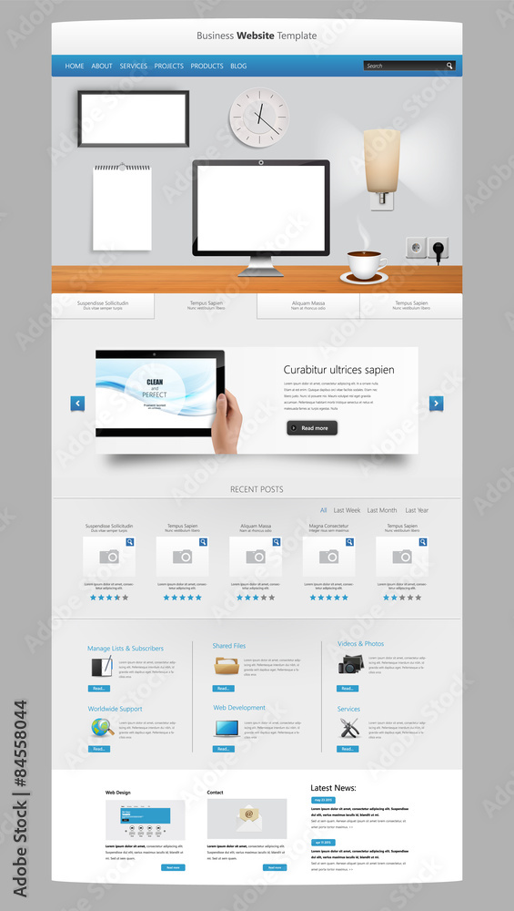 Canvas Prints office scene one page website design