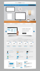 Office scene one page website design