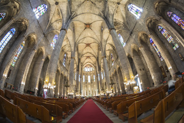 Fototapeta premium The Cathedral of the Holy Cross and Saint Eulalia, Barcelone, Sp
