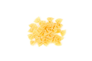 Uncooked farfalle pasta