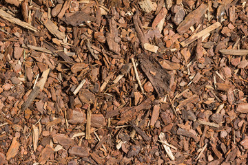 Mulch wood bark material