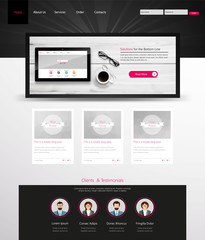 Modern Clean Website Template Eps 10 Vector