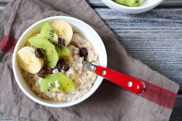 Delicious muesli with fruit