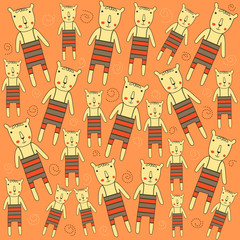 seamless pattern with bears