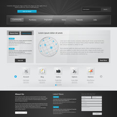 Website Template Design Vector