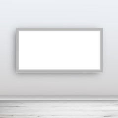 Minimal room and Blank wood picture frame Vector