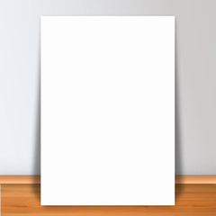 Minimal room and Blank paper. Vector Eps 10 
