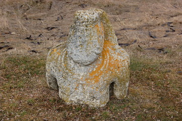 Ancient stone scythian idol.