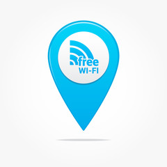 Free Wi-fi Pin Icon