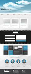 One Page Website Template and Header 