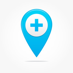 Obraz premium Medical Pin Icon