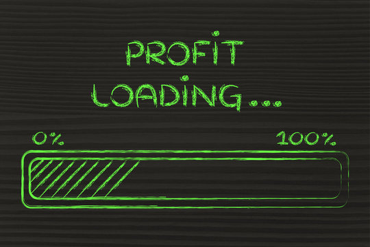 funny progress bar with profit loading