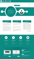 One page website design template.