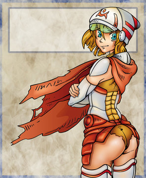 Manga Girl II a sci fi character