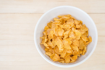 Cereal bowl on the wood table