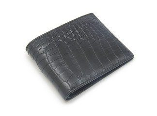Leather wallet isolated on white background