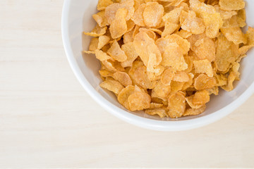 Cereal bowl on the wood table