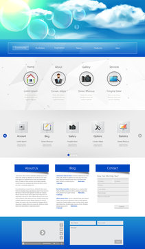 One page website design template.