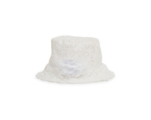 White hat on white background