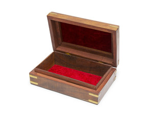 open wooden chest