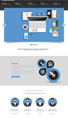 Flat Website Template Vector Eps 10 