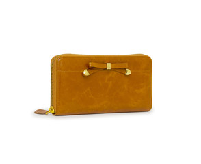 Woman purse (wallet) isolated on the white background