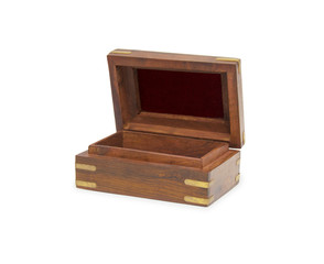 open wooden chest