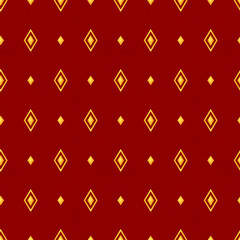 Classical seamless pattern with rhombus. Vector illustration.
