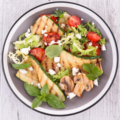 grilled zucchini and basil